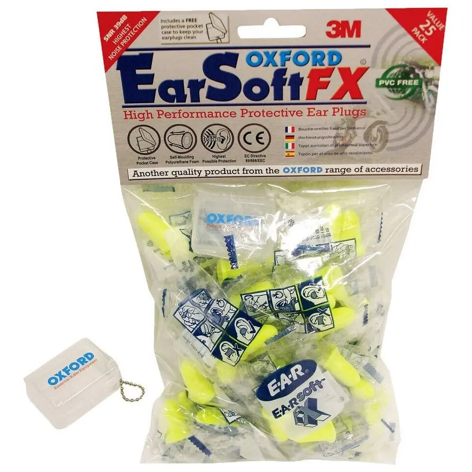 Paare von Motorrad-Ohrstöpseln Oxford Earsoft FX 25