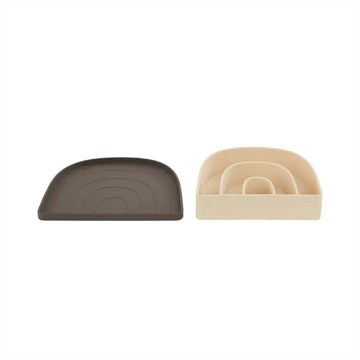 Assiette Ensemble mini et bol en silicone OYOY Living Design