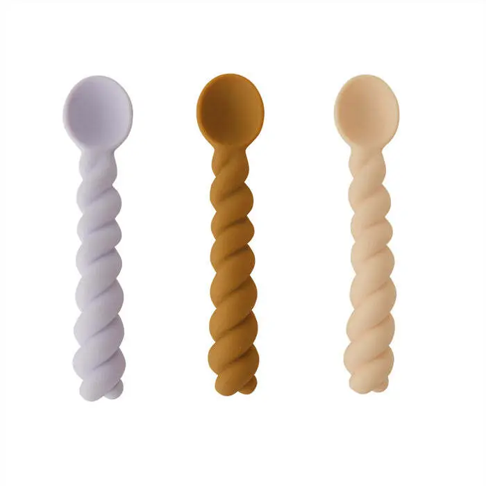 Cuillère mini en silicone enfant OYOY Living Design Mellow (x3)