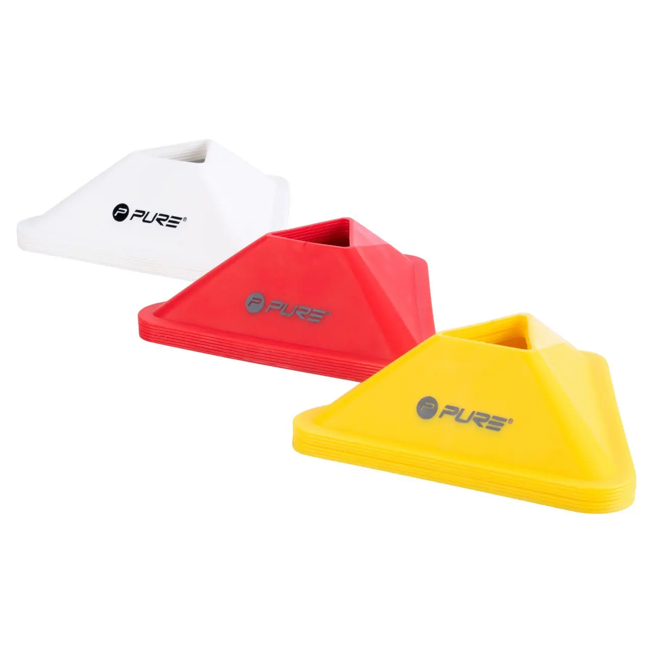 Set van 20 driehoekige kegels Pure2Improve