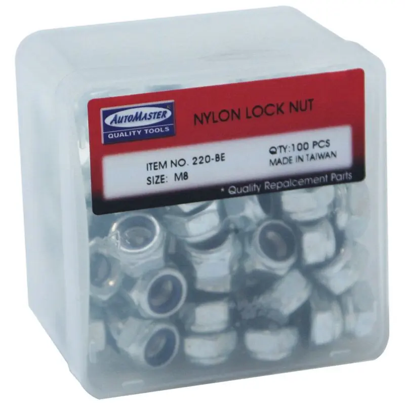 Packung mit 100 Sechskantmuttern P2R Nylstop