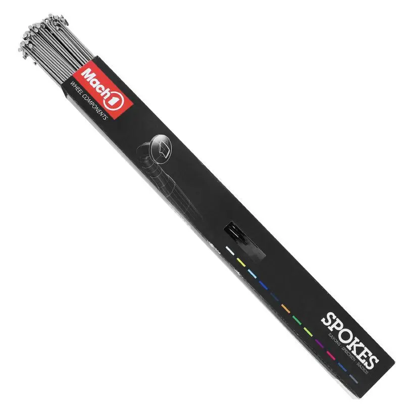 Doos van 100 roestvrij stalen spaken met nippel P2R 300 mm
