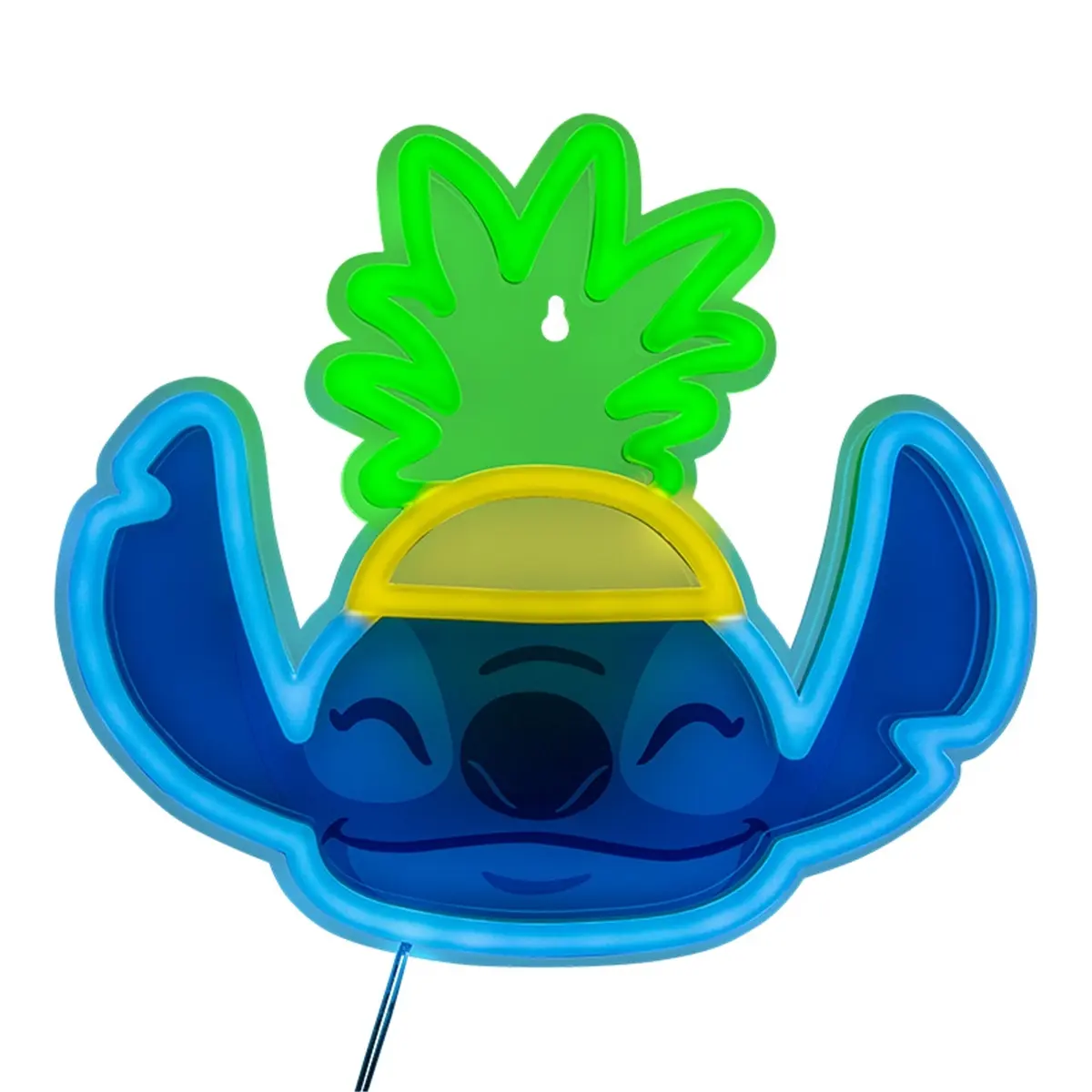Paladone Lilo & Stitch Pineapple LED Neon Wall Light, Officially Licensed Disney Lamp with Power Cord for Home, Bedroom, Living Space, Gift for Movie Fans - Image 4