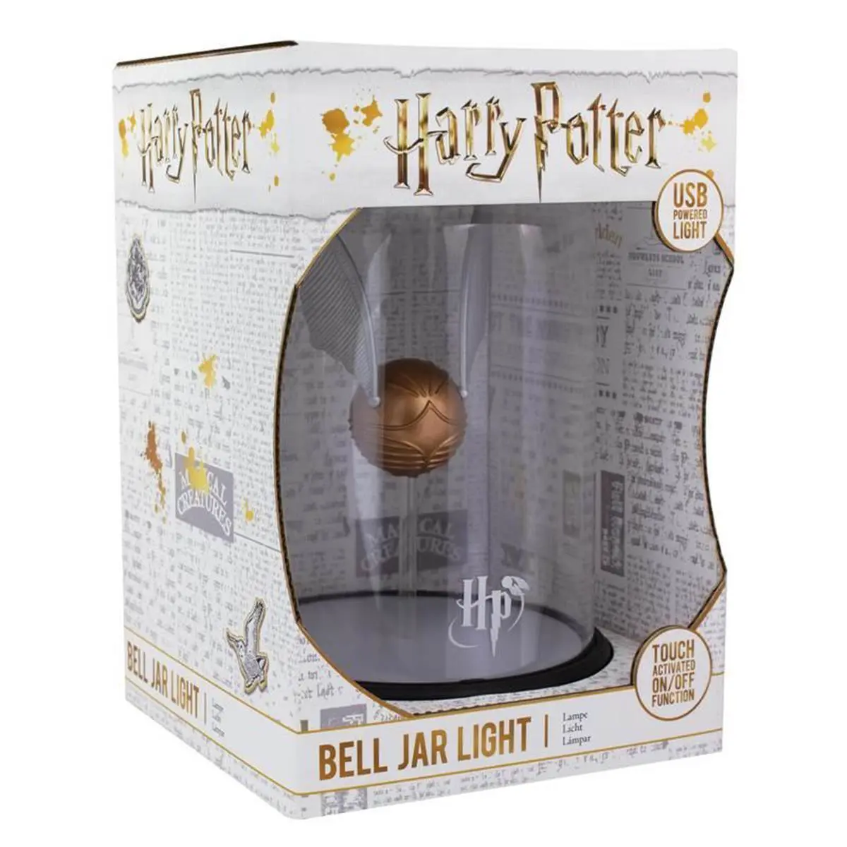 Lampada sotto campana vivace d'oro per bambini Paladone Harry Potter