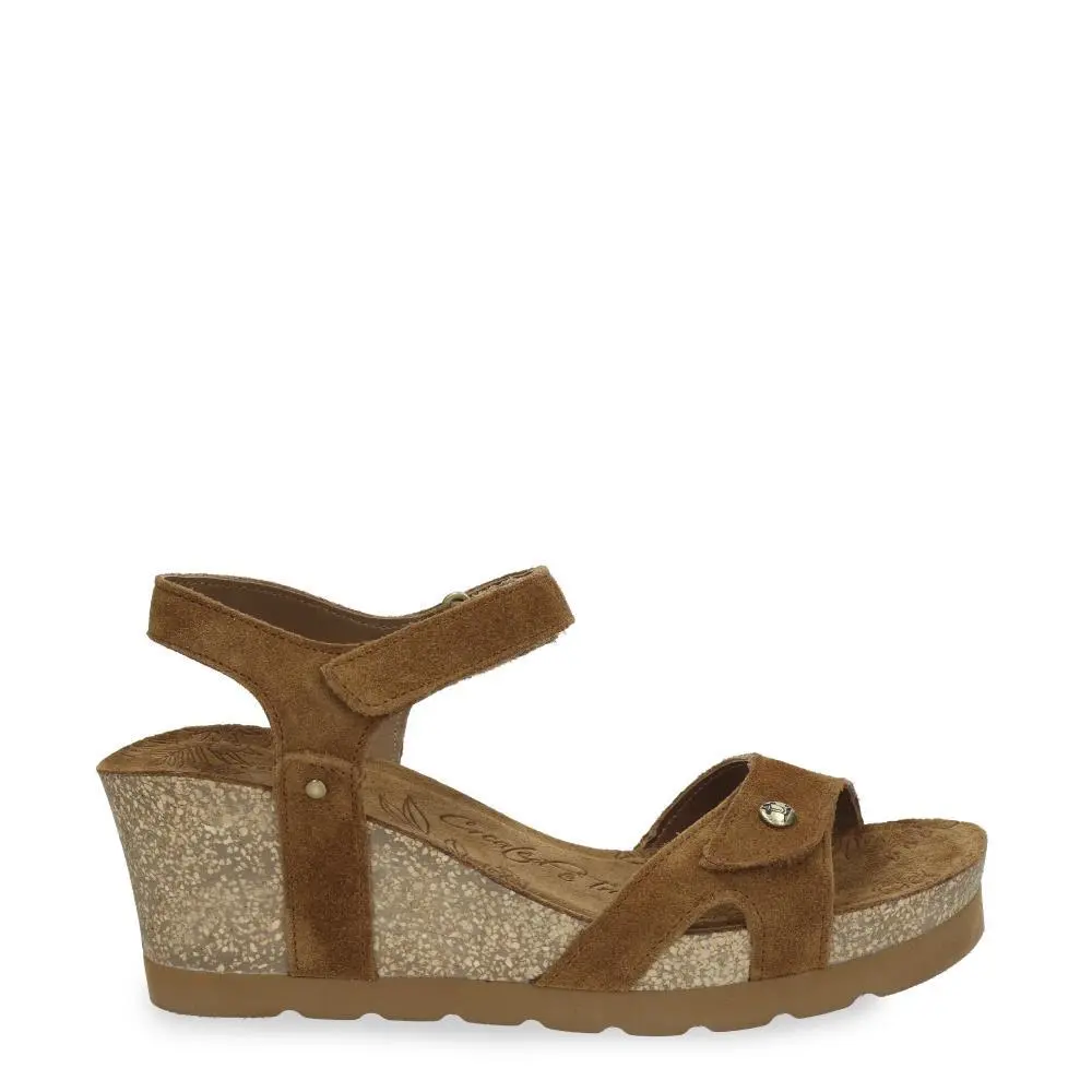 Sandali con zeppa in velluto da donna Panama Jack Julia B86