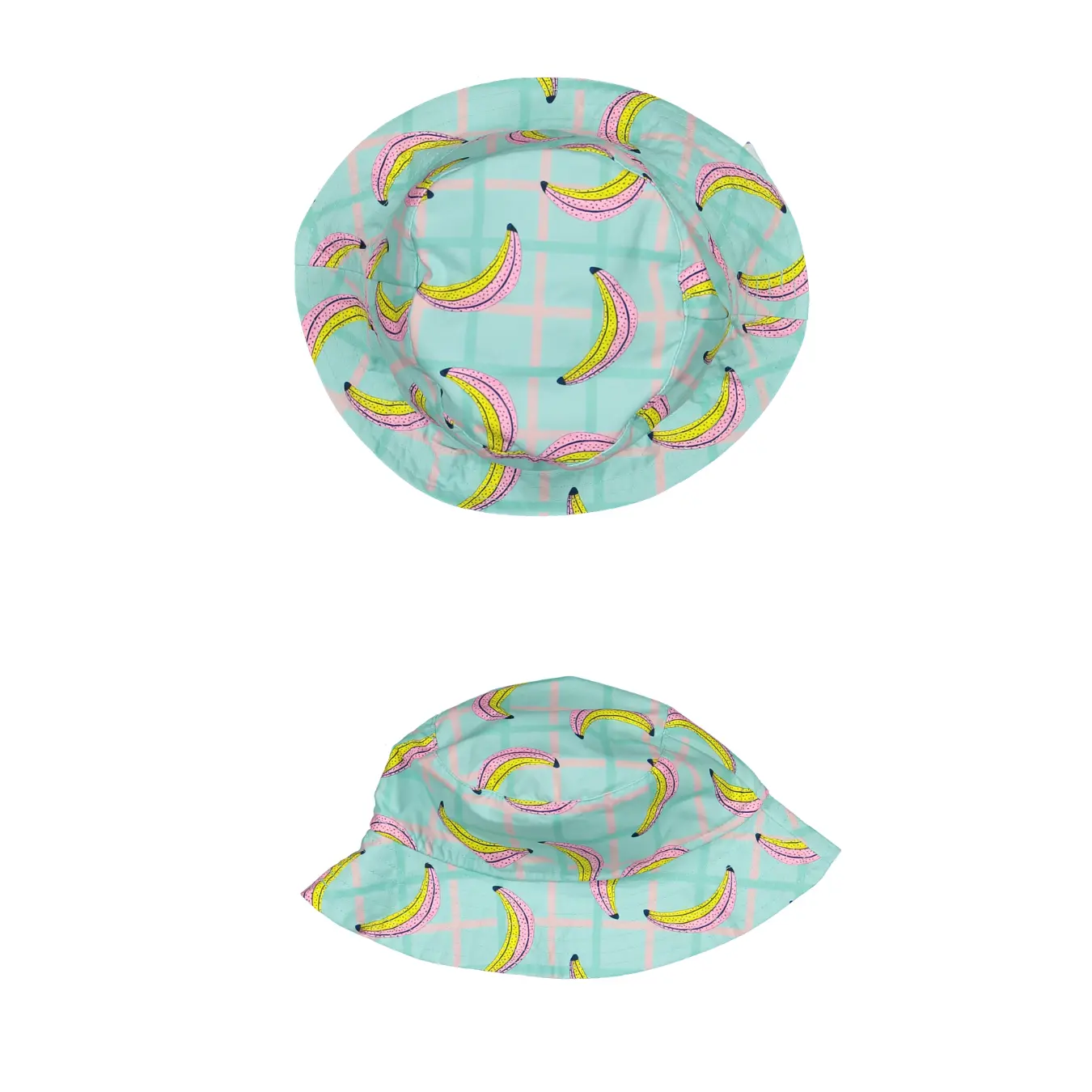 Cappello da pescatore per neonati Paper Boat Banana splash