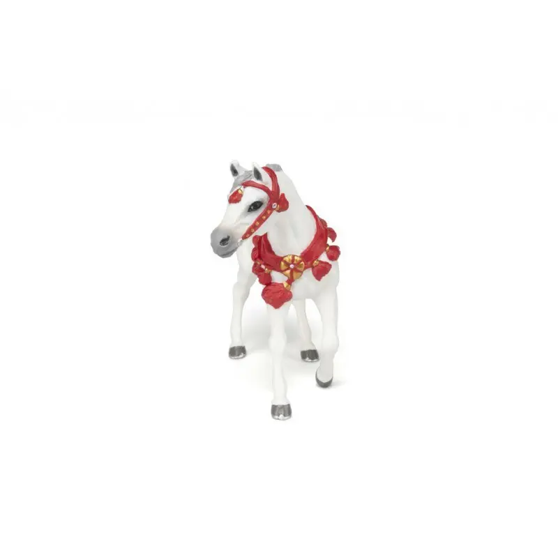 Figurine weißes arabisches Pferd in Paradeuniform Papo