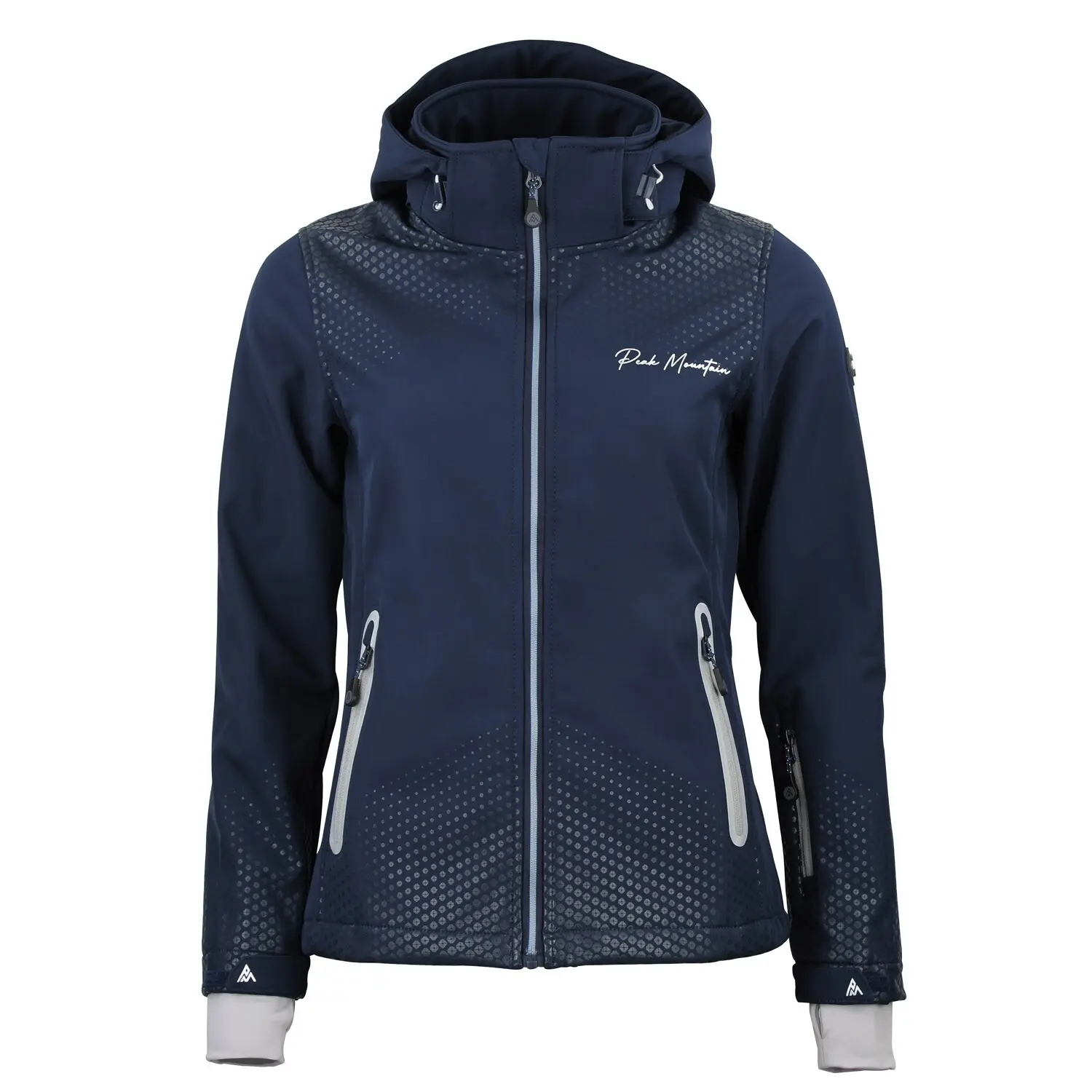 Giacca con cappuccio in pile da donna con zip Peak Mountain Softshell