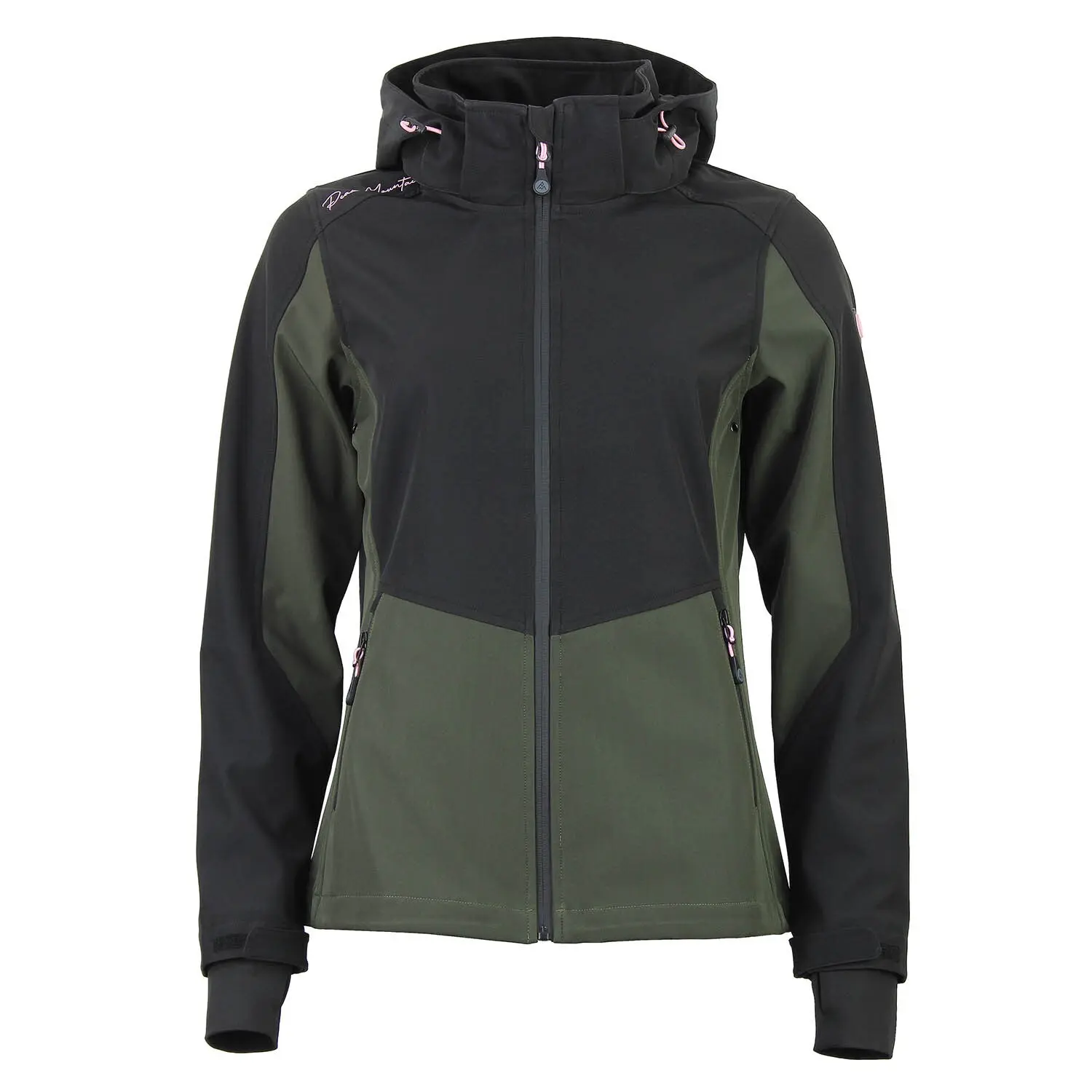 Giacca a zip con cappuccio in mesh da donna Peak Mountain Softshell