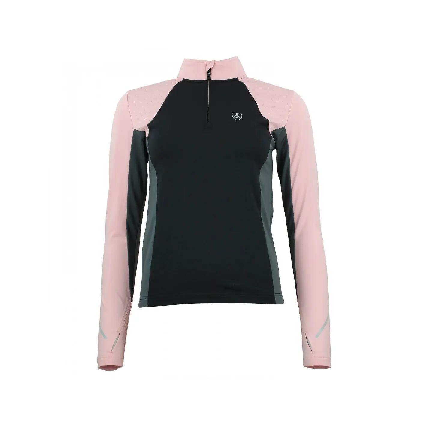 T-shirt con zip da donna Peak Mountain
