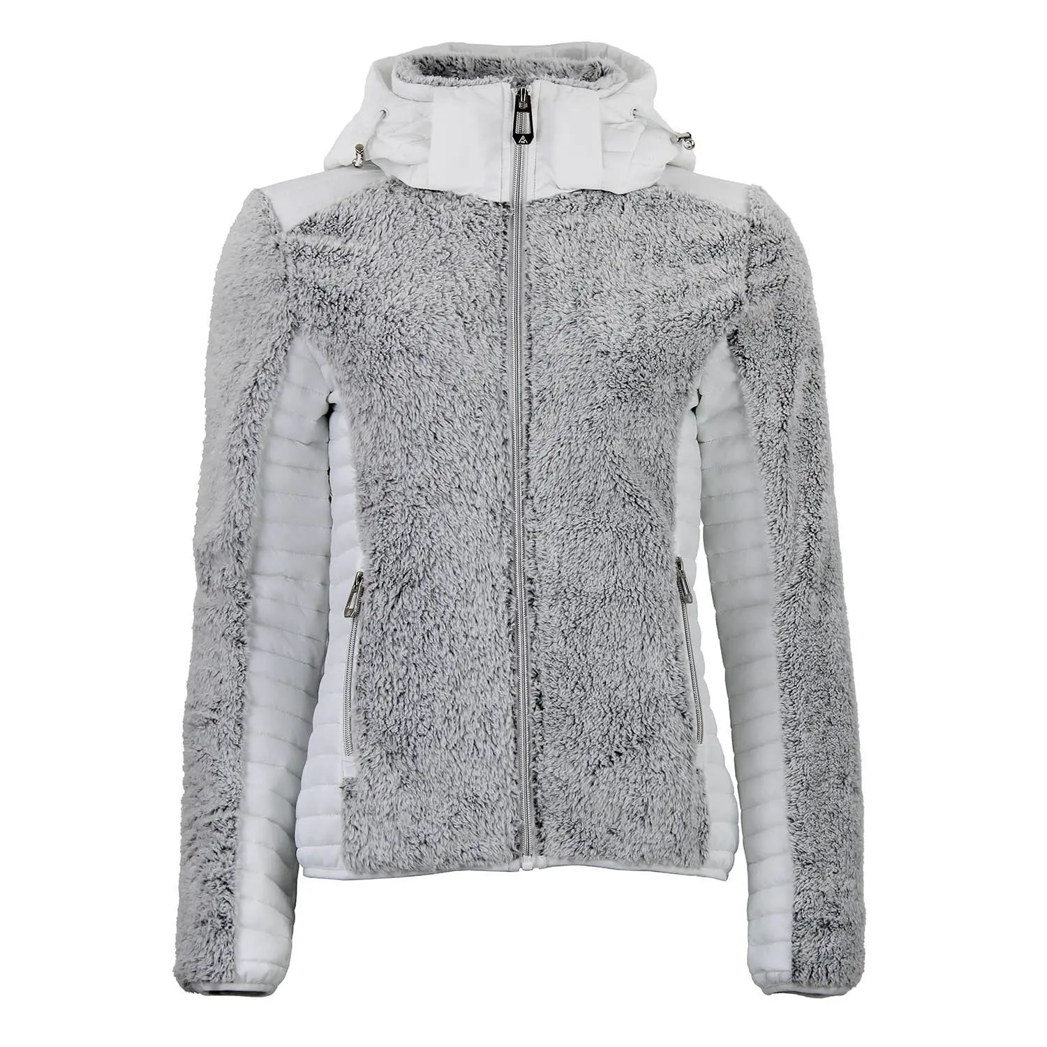 Felpa con cappuccio zip bi-matier donna Peak Mountain
