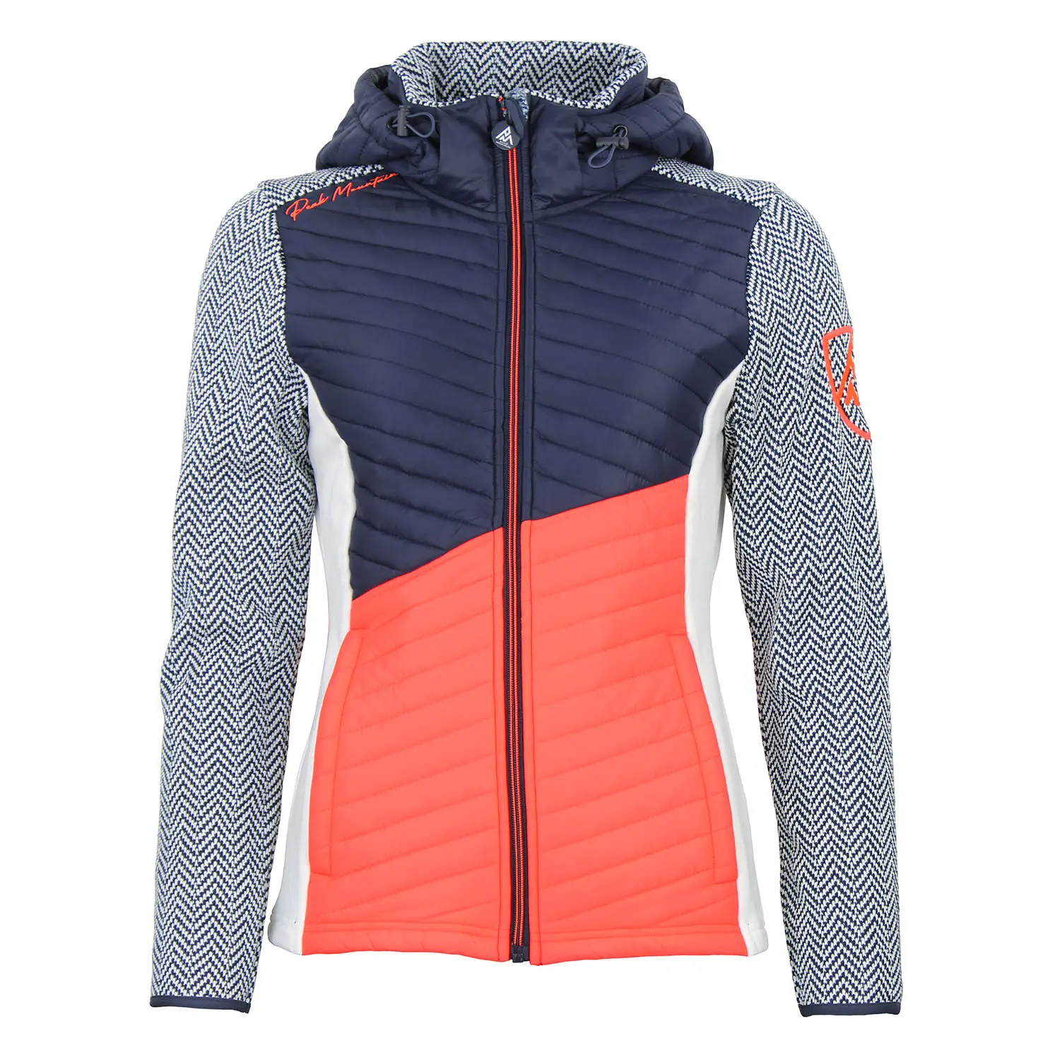 Fleece-Jacke mit abnehmbarem Kapuze und gesteppten Einsätzen für Damen Peak Mountain Amir