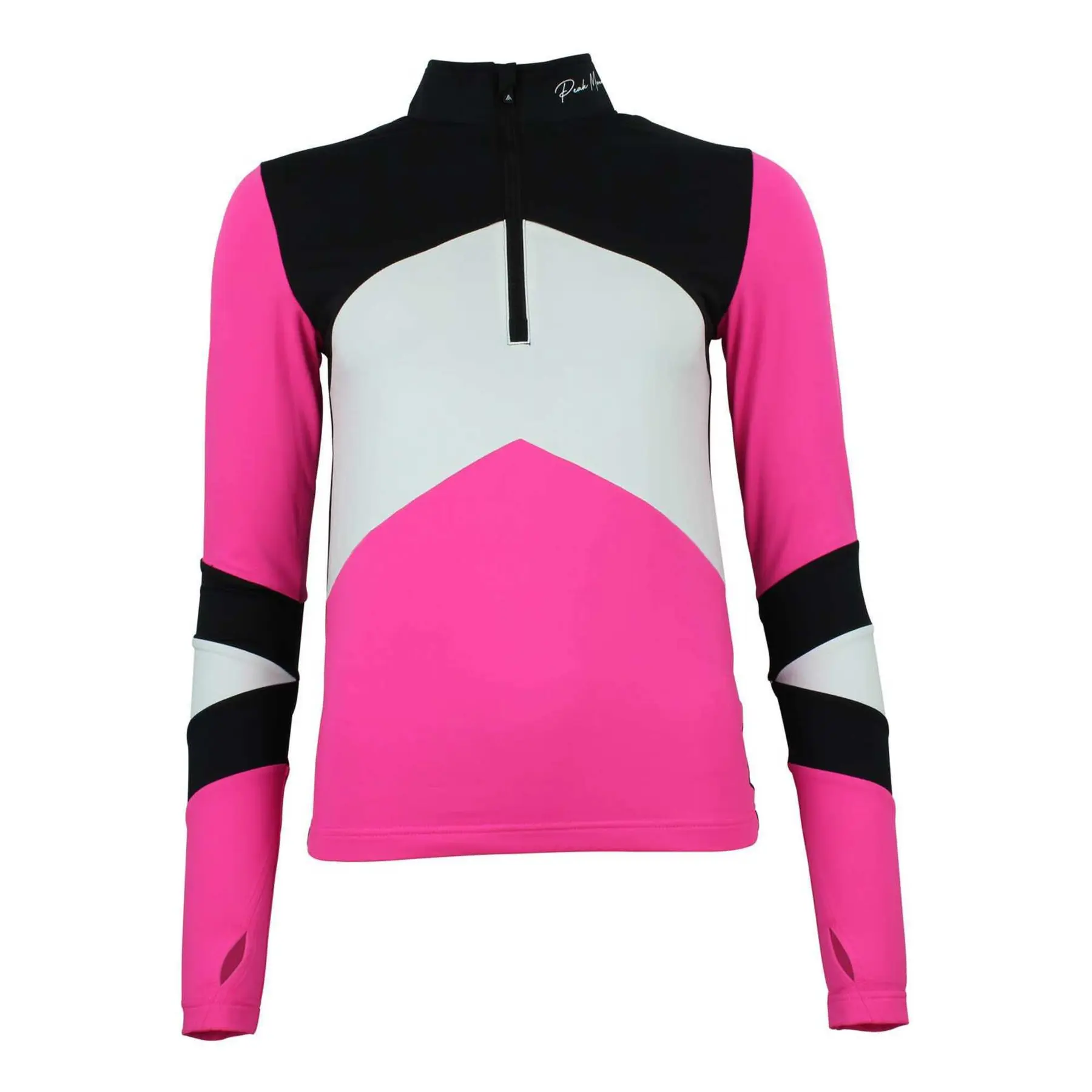 T-shirt con zip da donna Peak Mountain