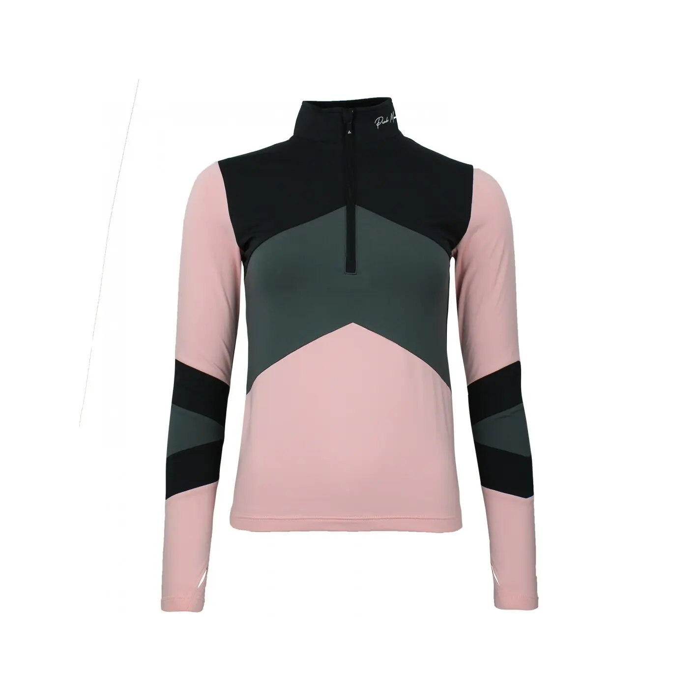 T-shirt con zip da donna Peak Mountain