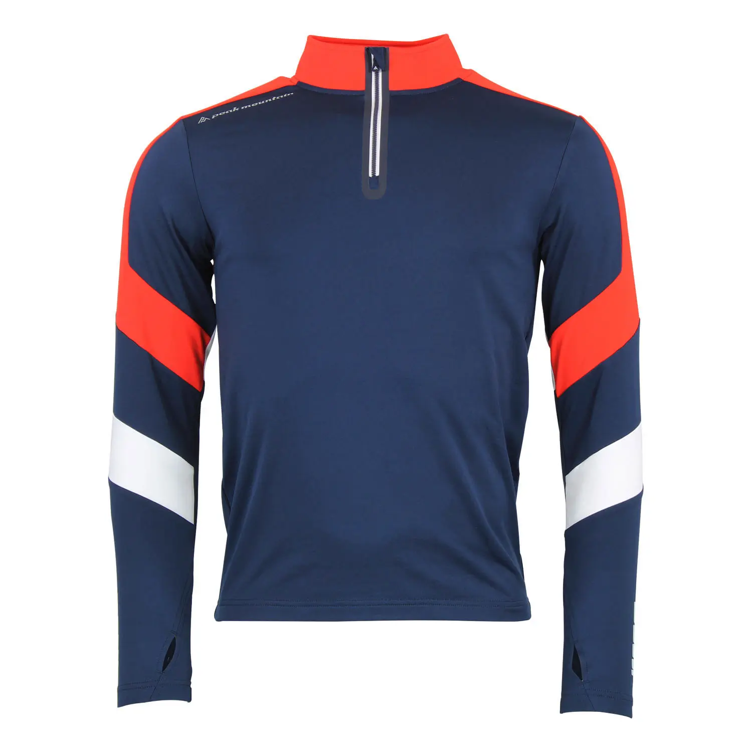 Maglia a compressione con zip e maniche lunghe Peak Mountain Caspiro