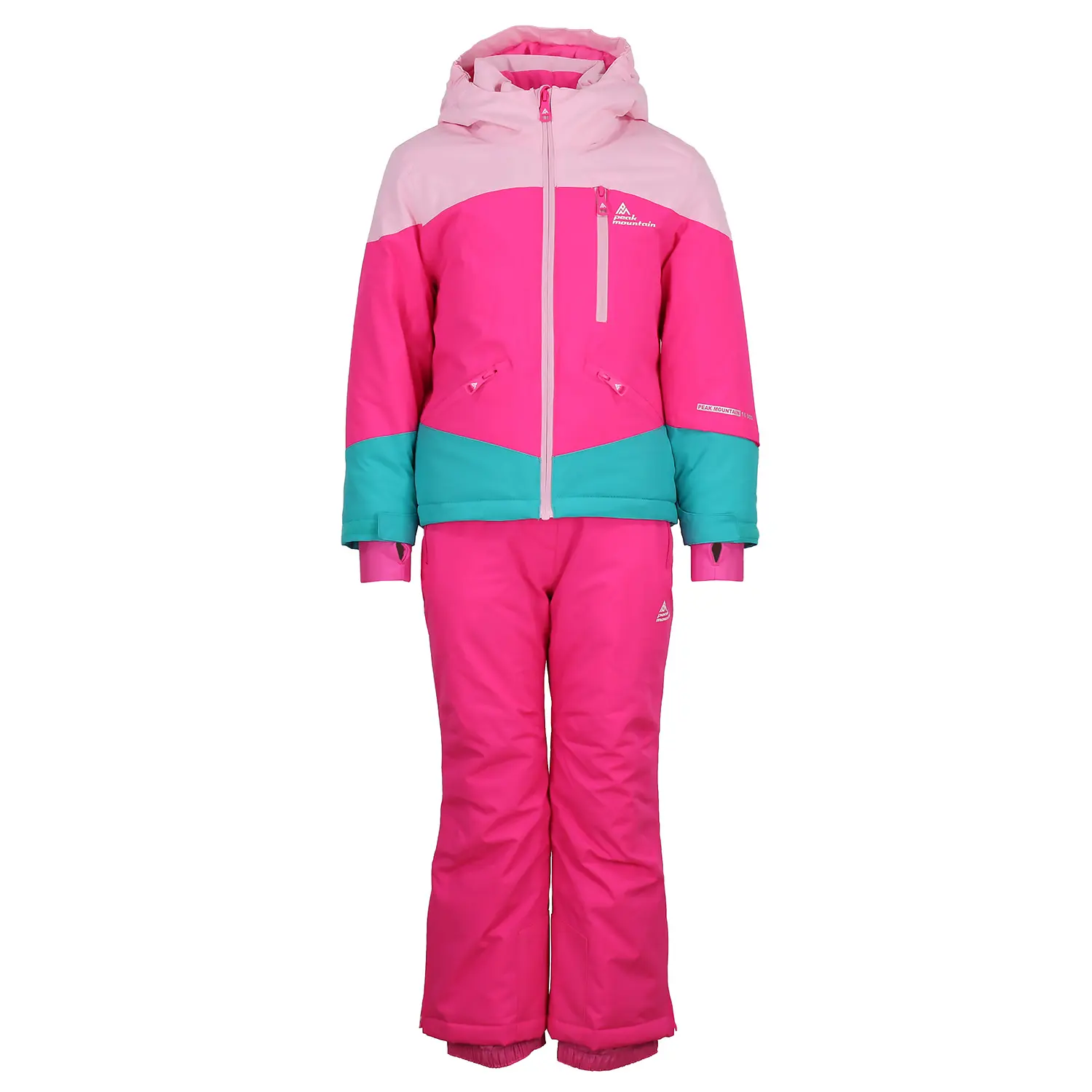 Completo giacca e pantaloni da sci per ragazza Peak Mountain Facorse