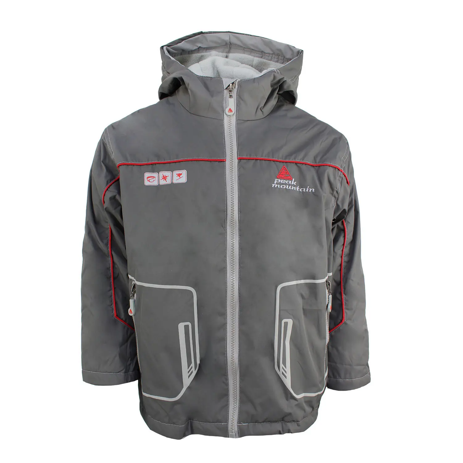 Giacca da sci per bambini Peak Mountain Eklato-Gris