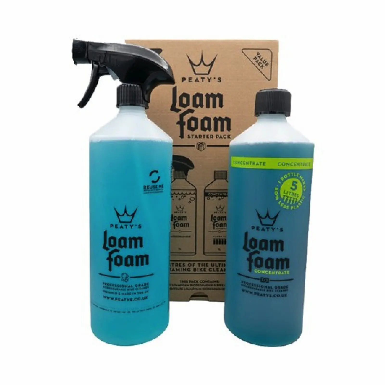 Kit Fahrrad-Reinigungsspray-Konzentrat Peaty's Loam Foam