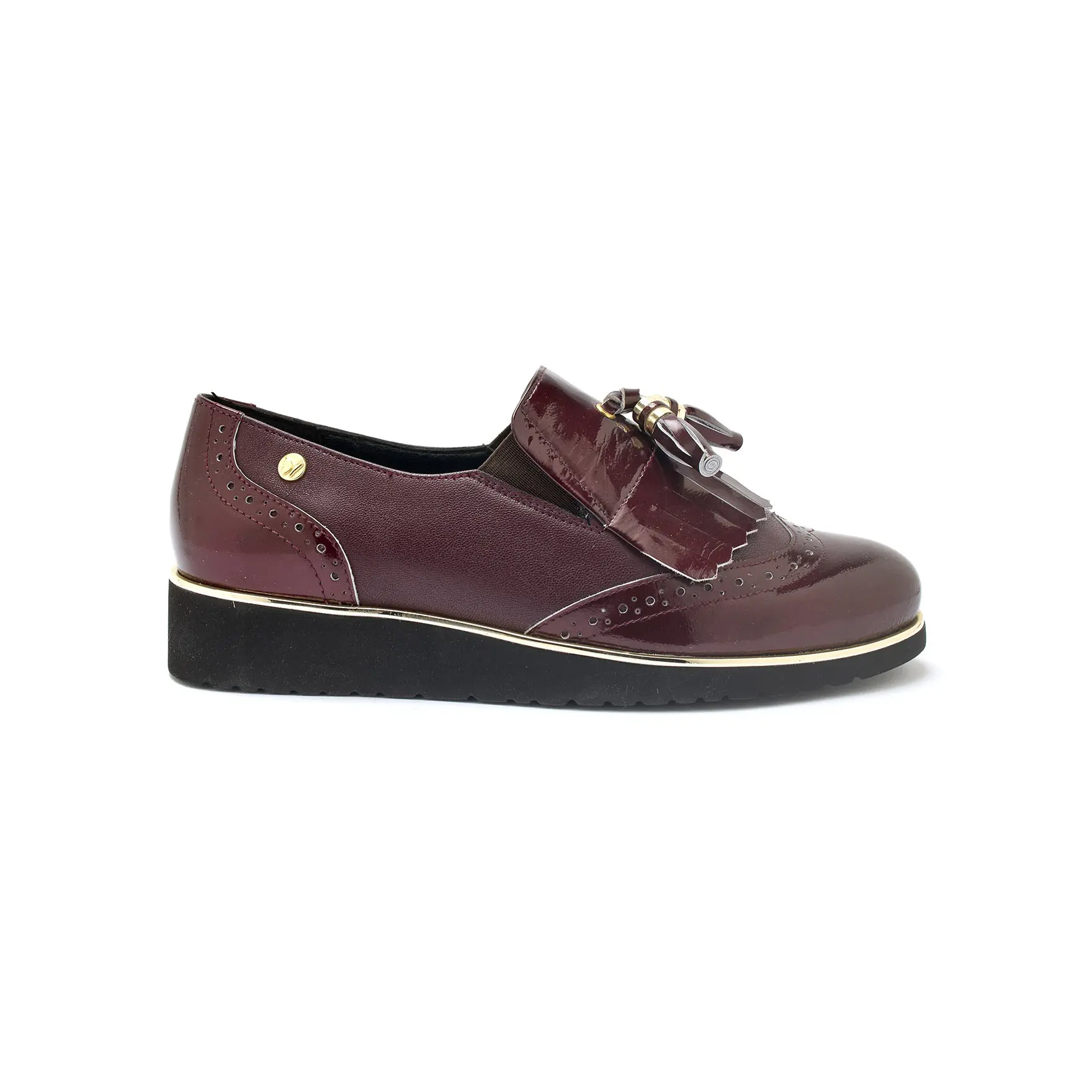Frauen Derby Schuhe mit Fransen und Luftsohle Pédiconfort