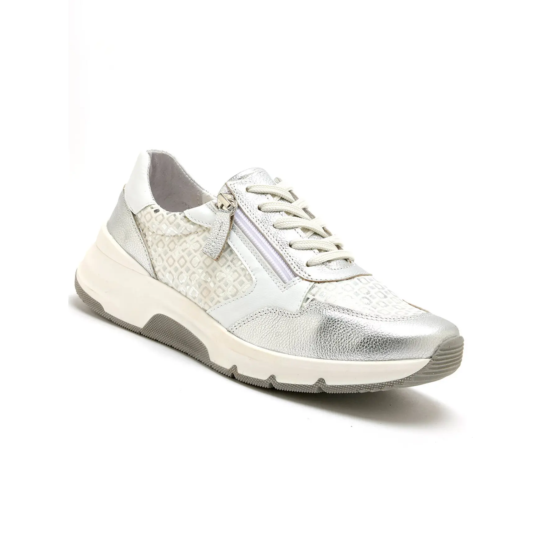 Scarpe da ginnastica in pelle e tessuto donna Pédiconfort