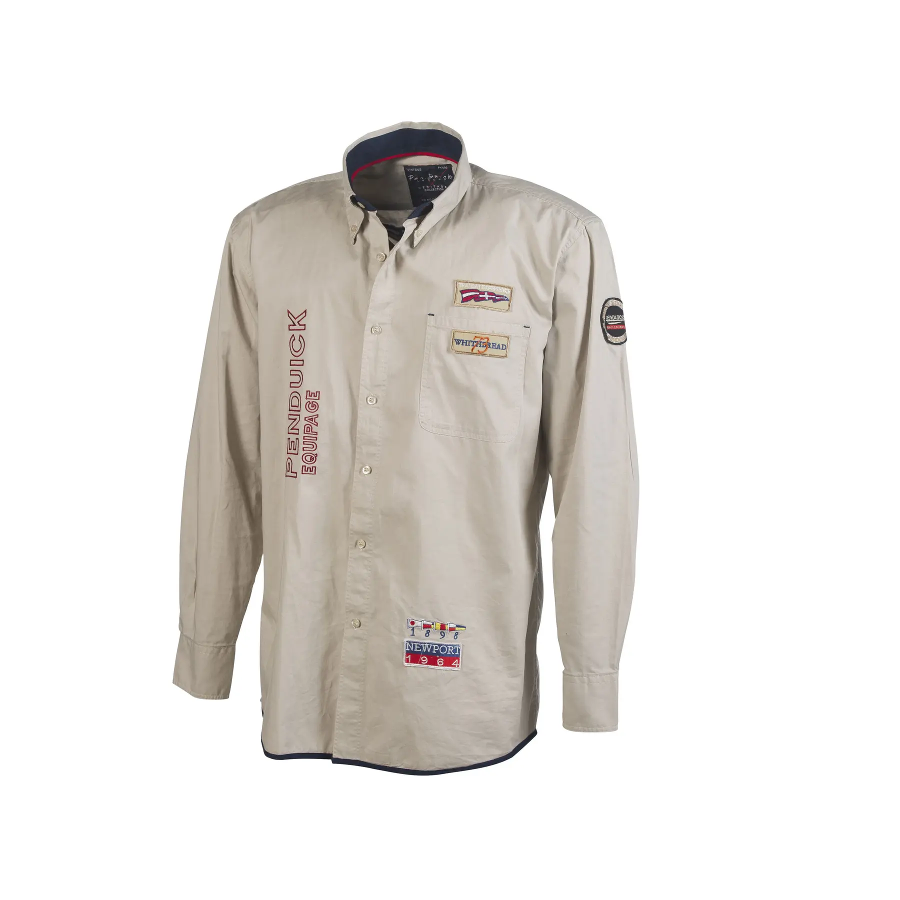 Camicia a maniche lunghe con ricami e toppe Pen Duick
