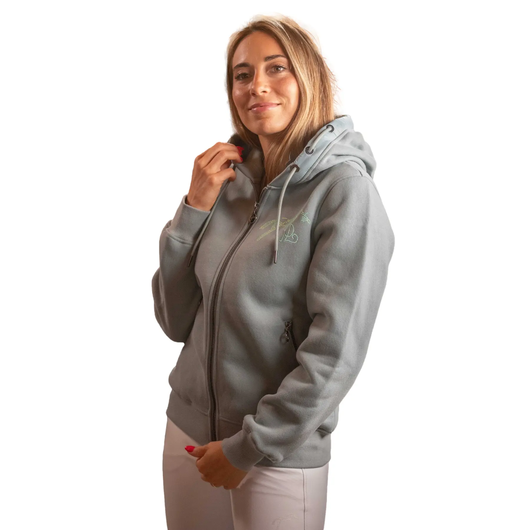 Felpa con cerniera a cappuccio da donna Pénélope Fluore