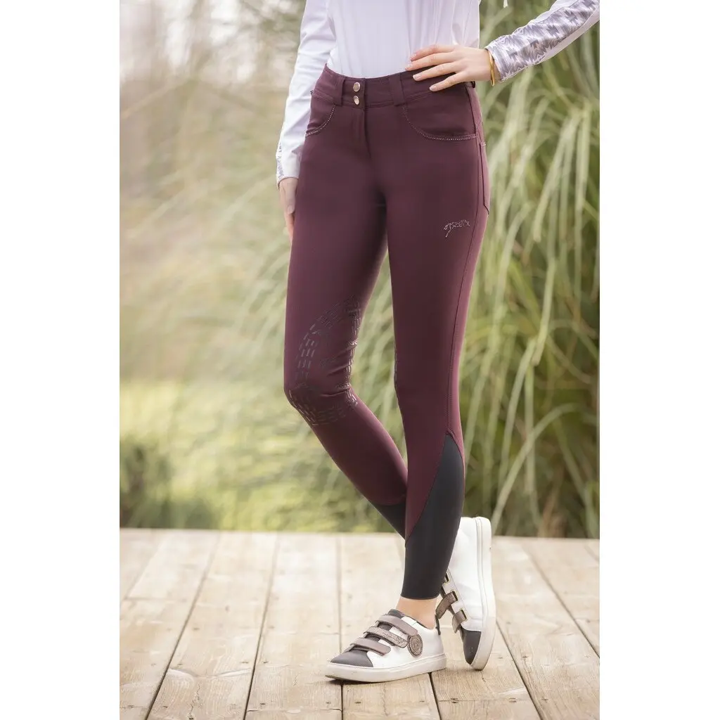Pantaloni da equitazione da donna a media aderenza Pénélope Fun Stone