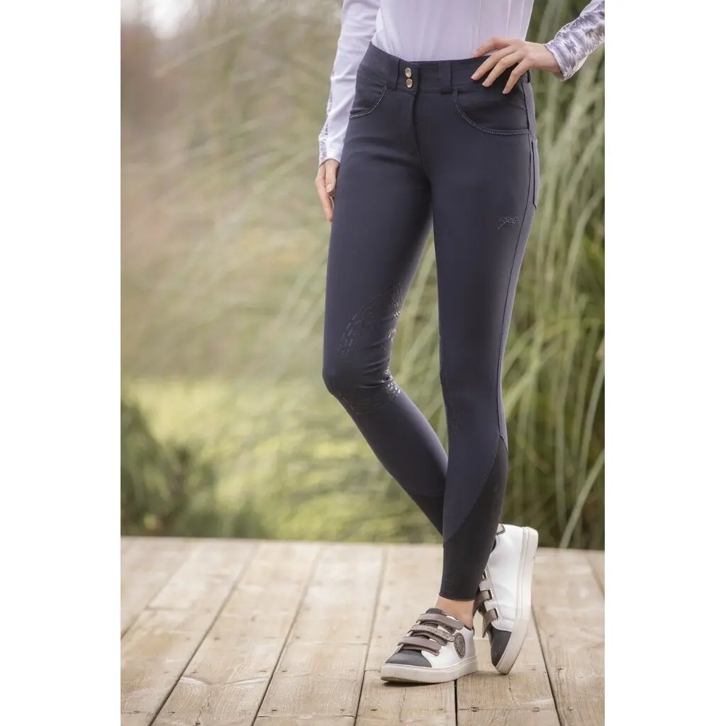Pantaloni da equitazione da donna a media aderenza Pénélope Fun Stone