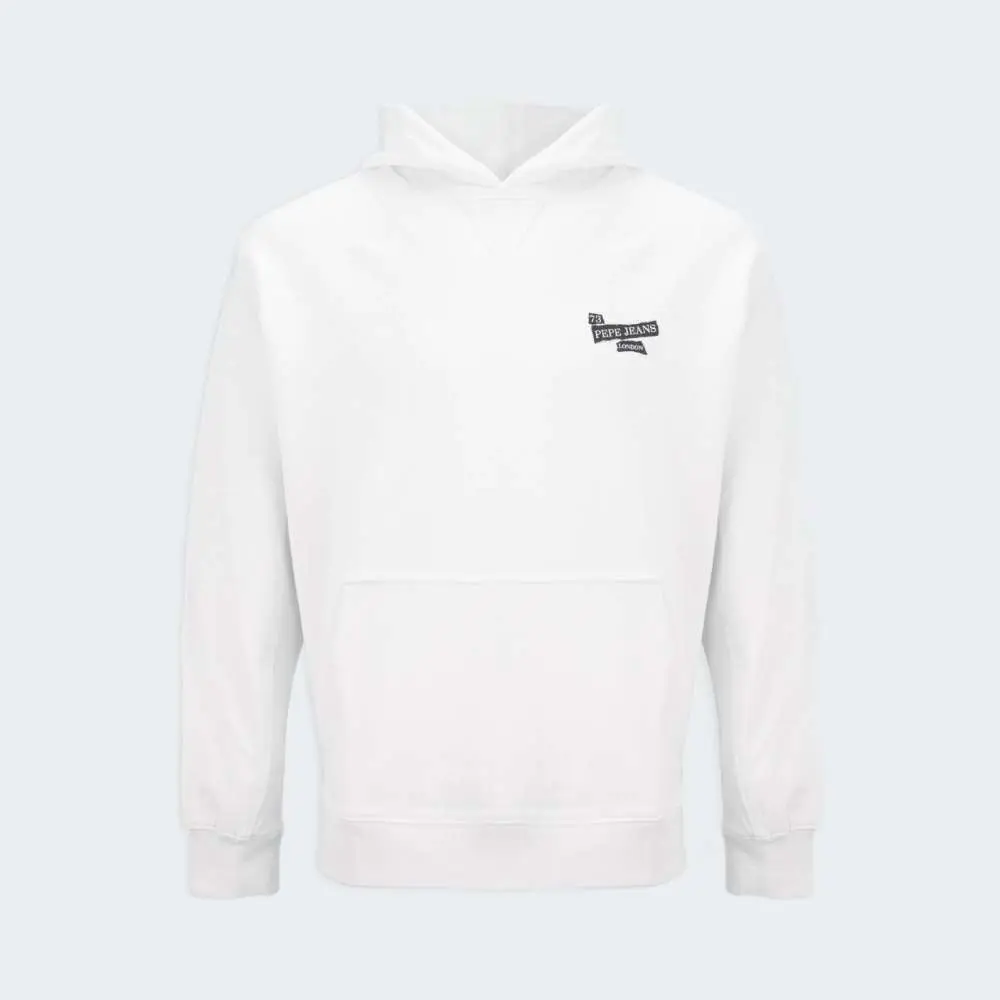Pepe Jeans Blanc Hooded Sweatshirt Gavin