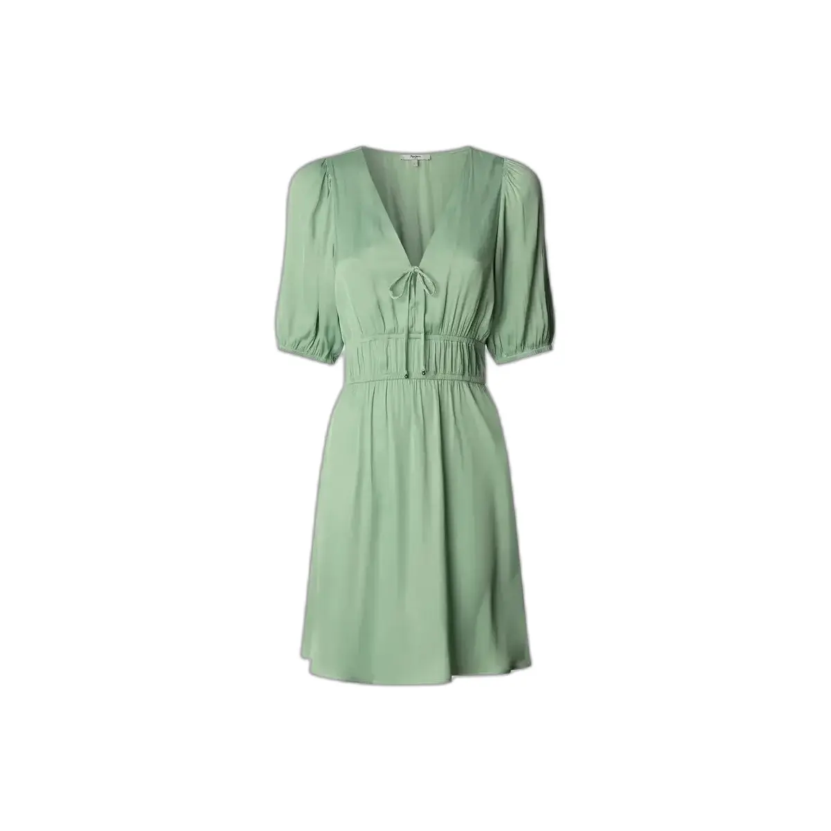 Pepe Jeans Women's Green V-Neck Dress For Olivia