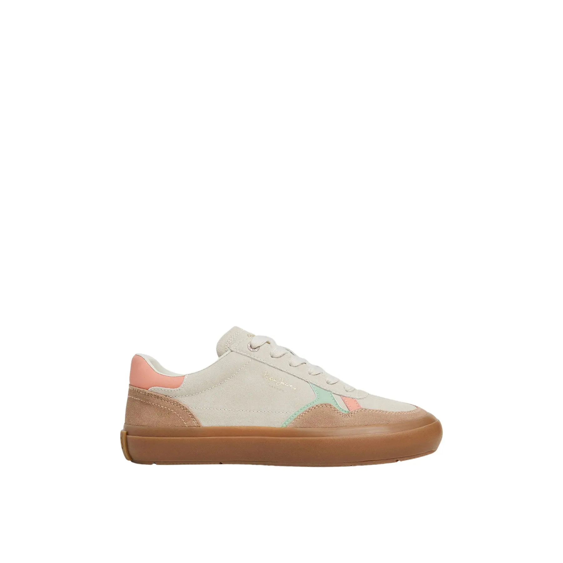 Pepe Jeans Women's Beige Trainers Travis Retro