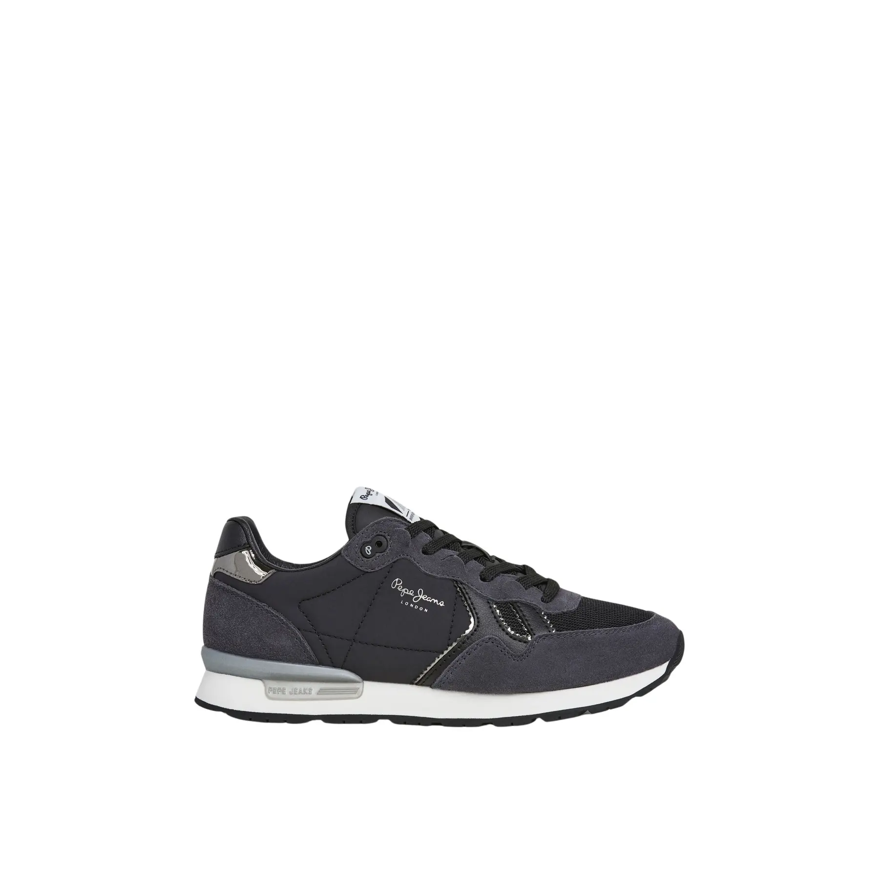 Pepe Jeans Damen Schwarz Sneakers Brit Mirror