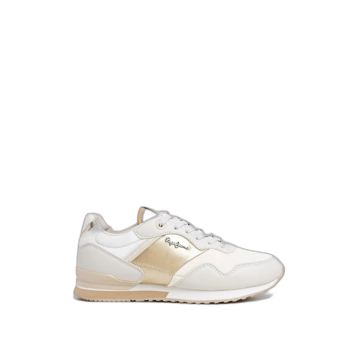 Pepe Jeans Women's Beige Trainers London Shine