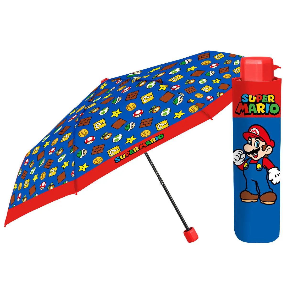 Manueller faltbarer Regenschirm Perletti Super Mario Bros Mario