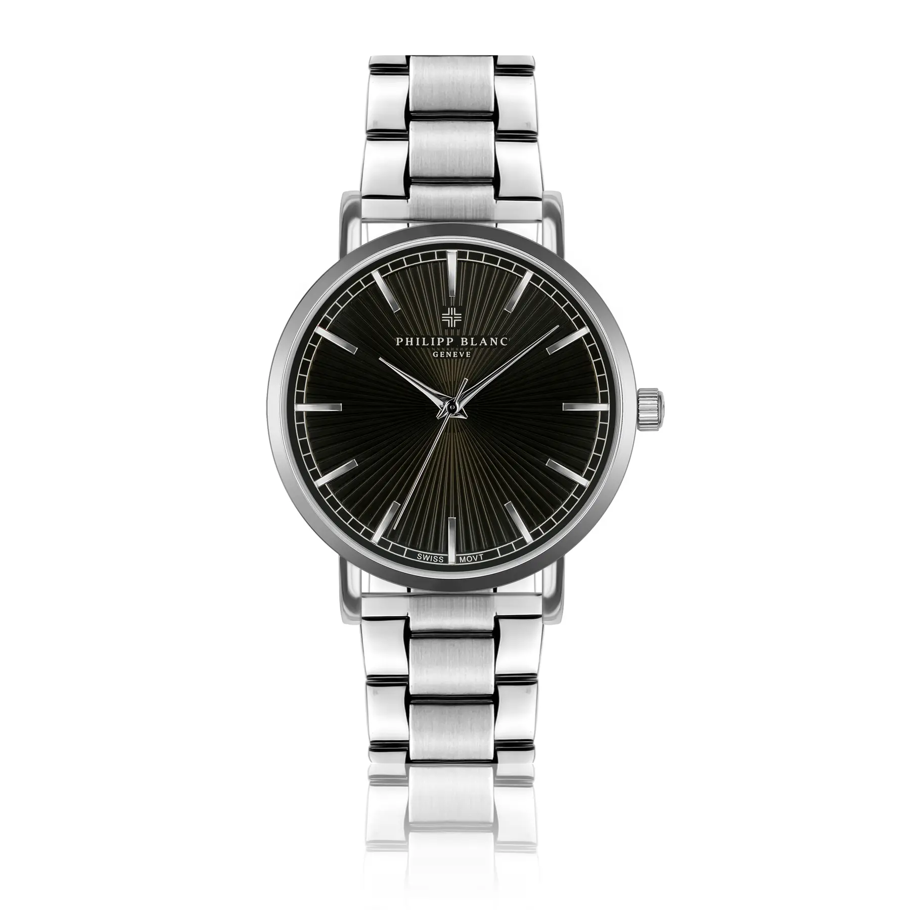 Silberne Uhr Philipp Blanc Vernier