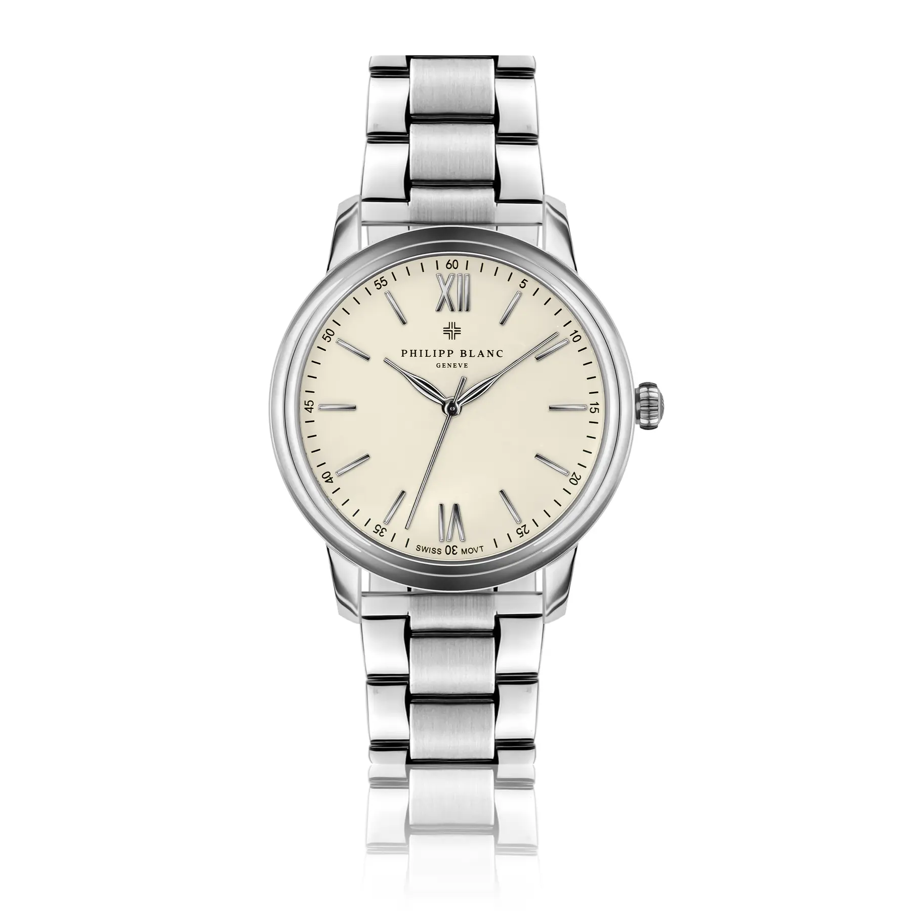 Montre argent Philipp Blanc Geneva
