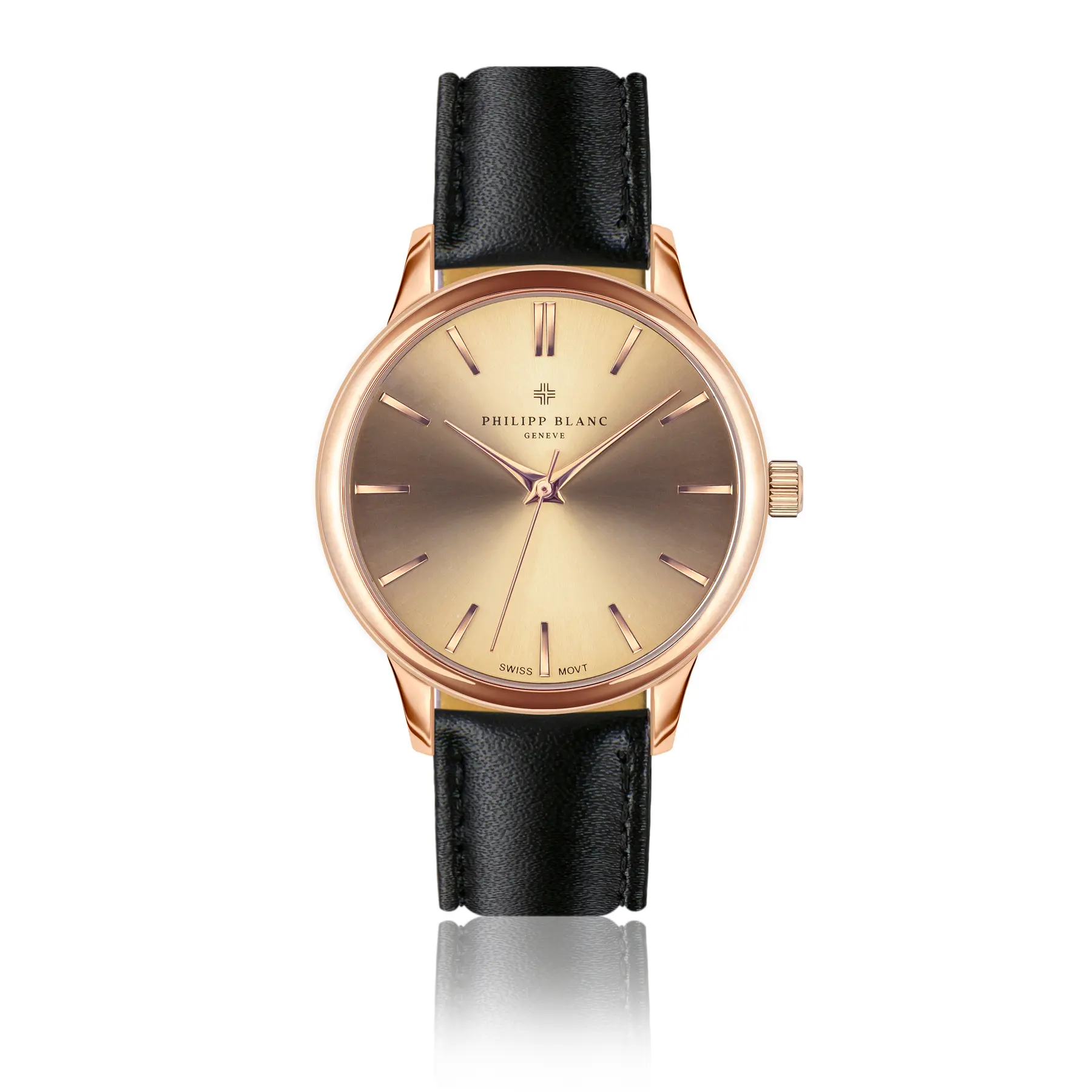 Montre cuir Philipp Blanc Lugano