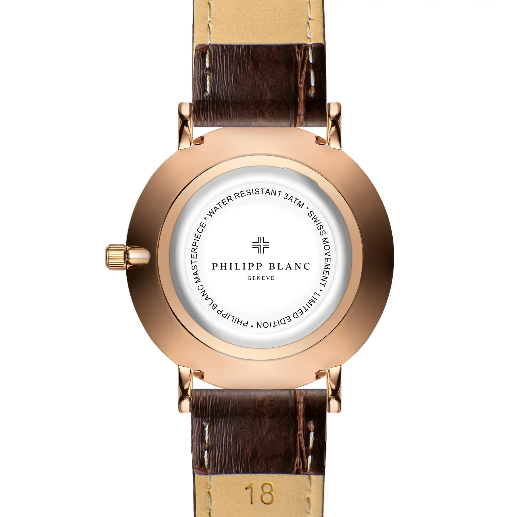 Leather watch Philipp Blanc Lausanne