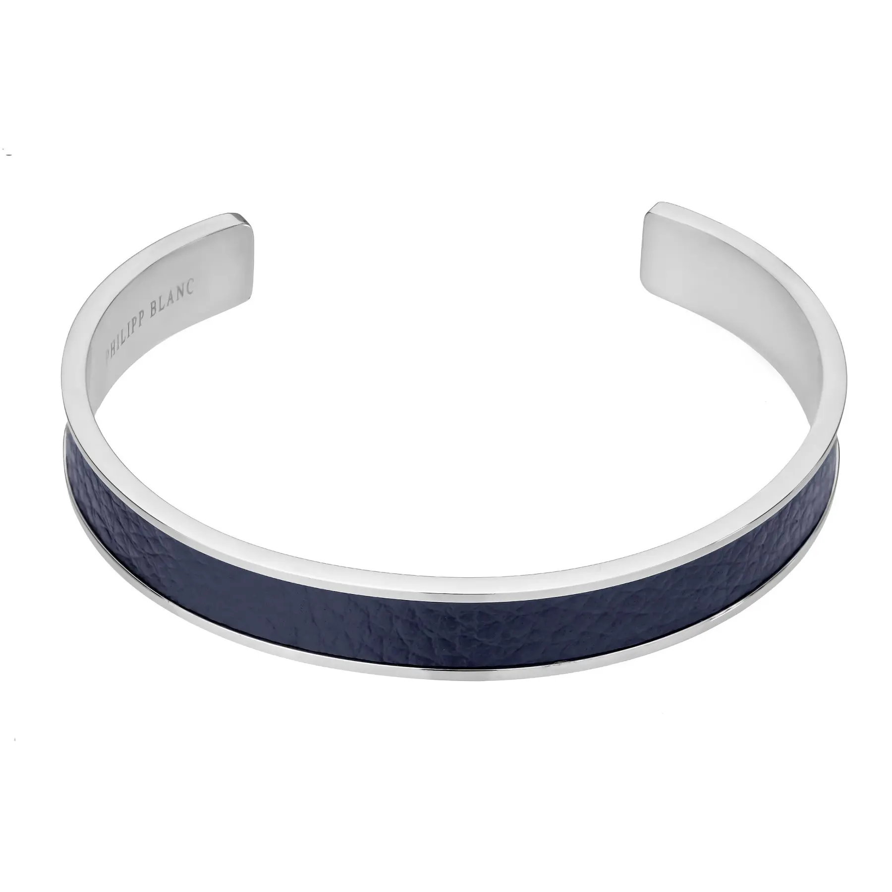 Bracciale in vera pelle e acciaio inossidabile Philipp Blanc Simon