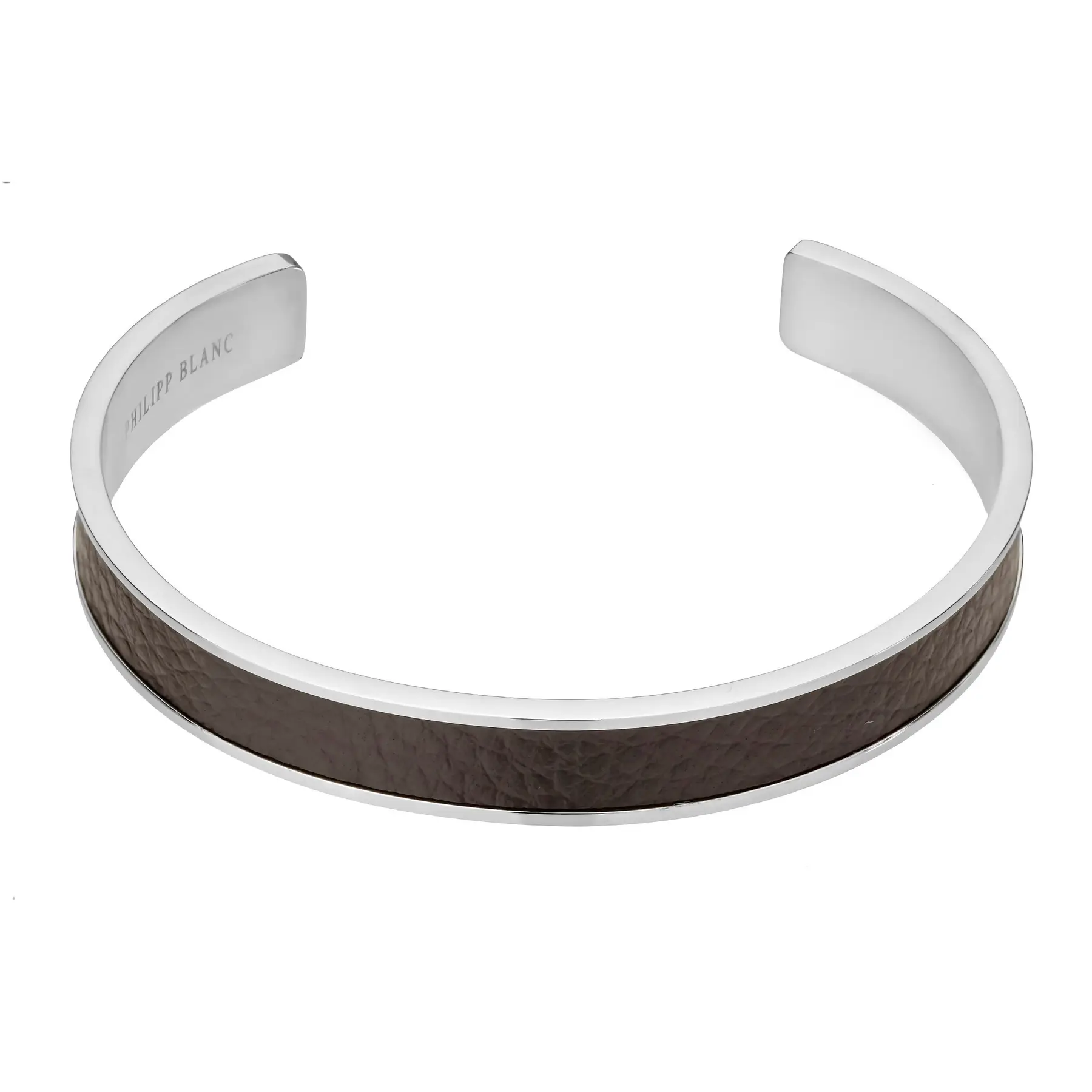 Bracciale in vera pelle e acciaio inossidabile Philipp Blanc Simon