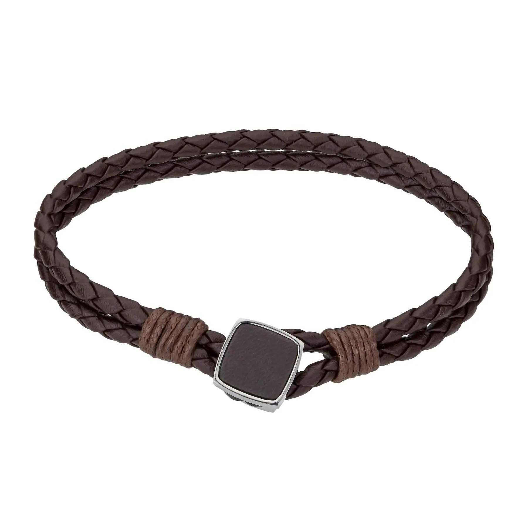 Bracciale in vera pelle e acciaio inossidabile Philipp Blanc Martin