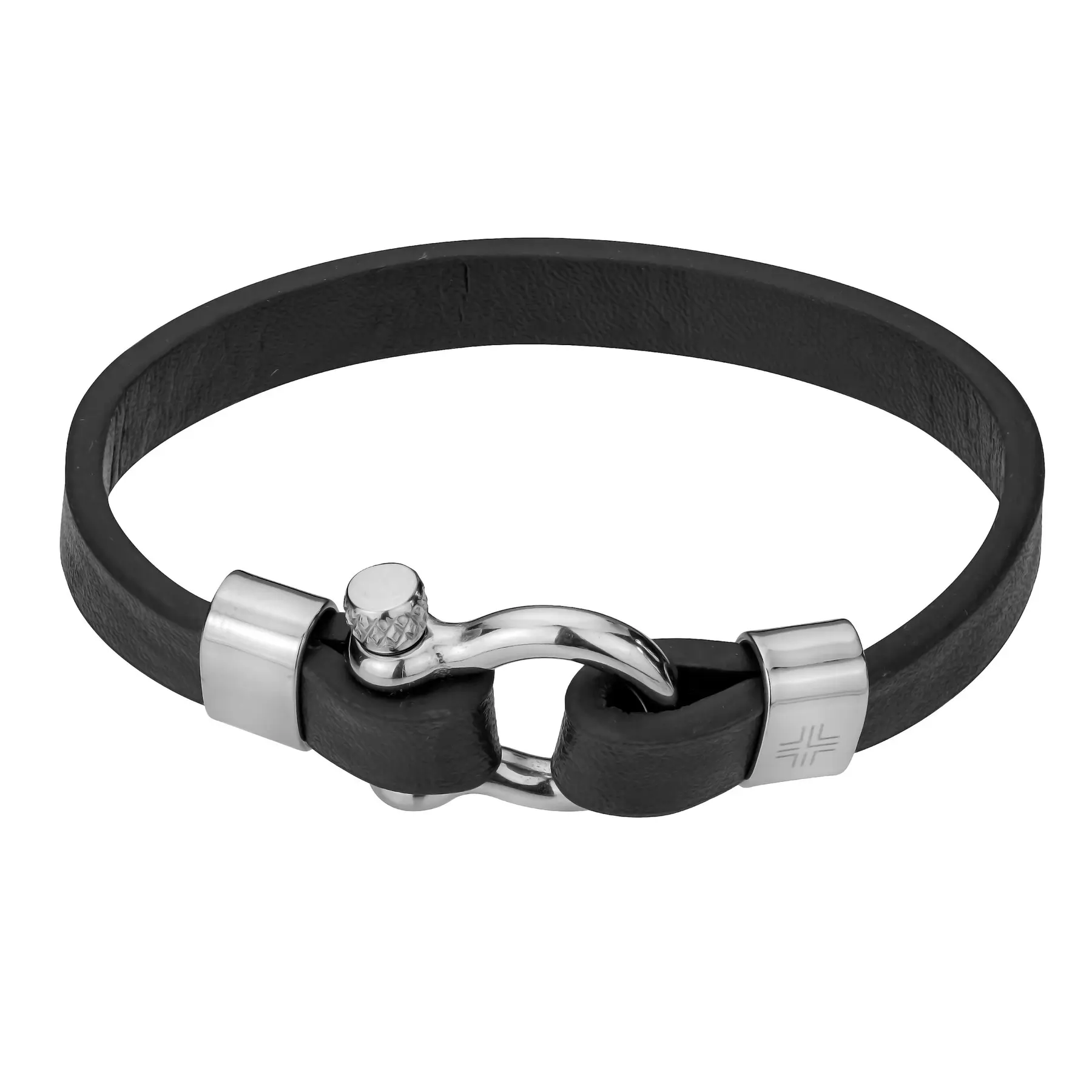 Bracciale in vera pelle e acciaio inossidabile Philipp Blanc Paul