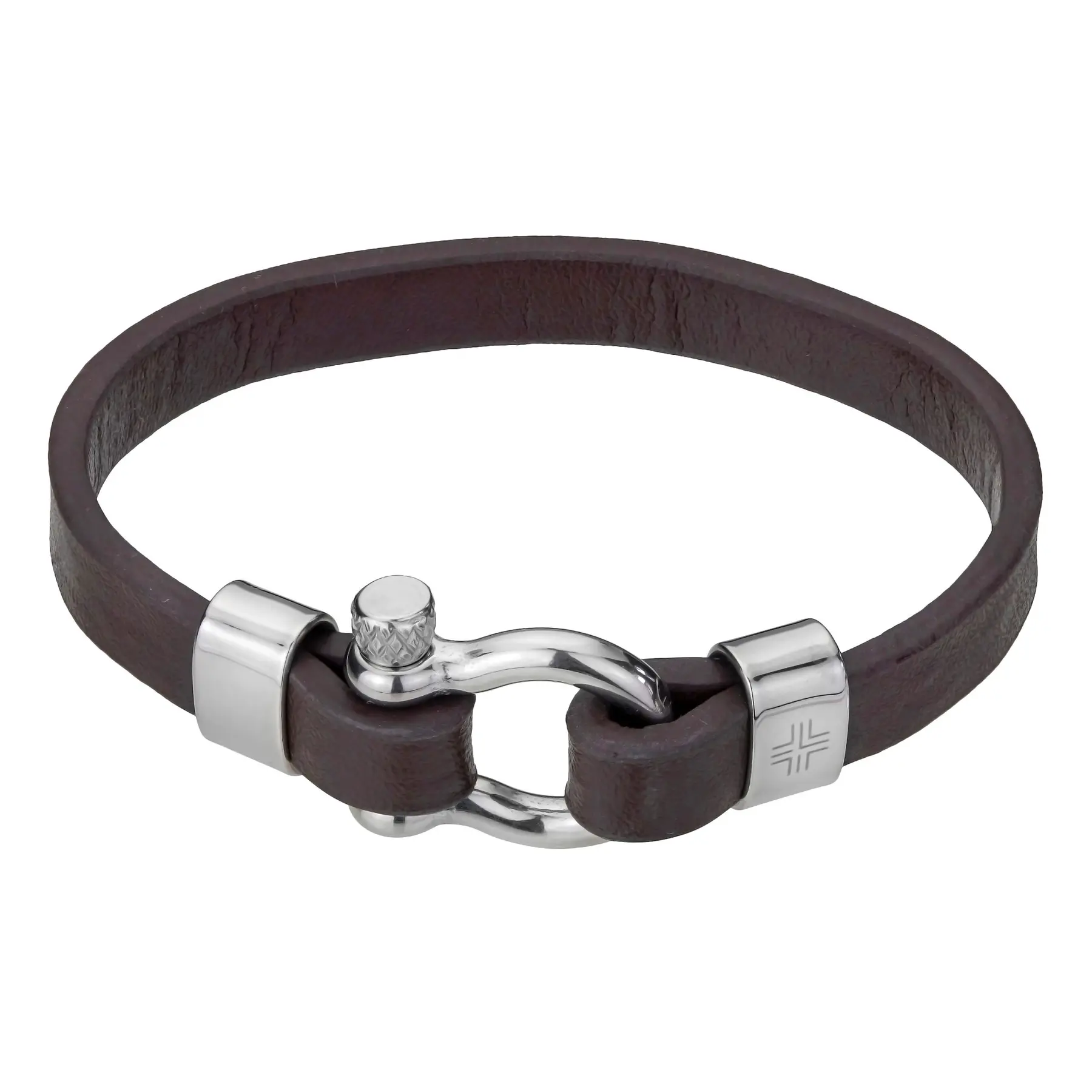 Bracciale in vera pelle e acciaio inossidabile Philipp Blanc Paul