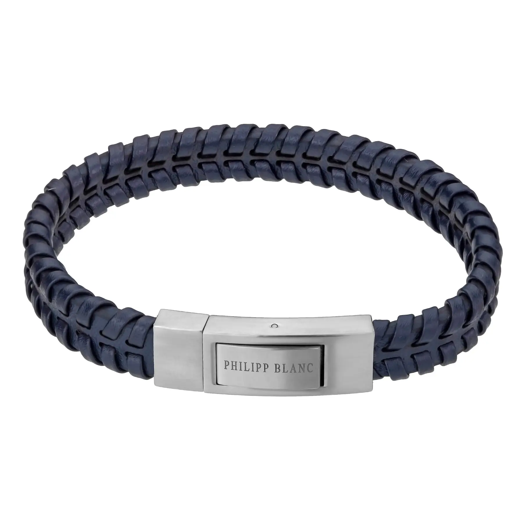 Bracciale in vera pelle e acciaio inossidabile Philipp Blanc Andreas