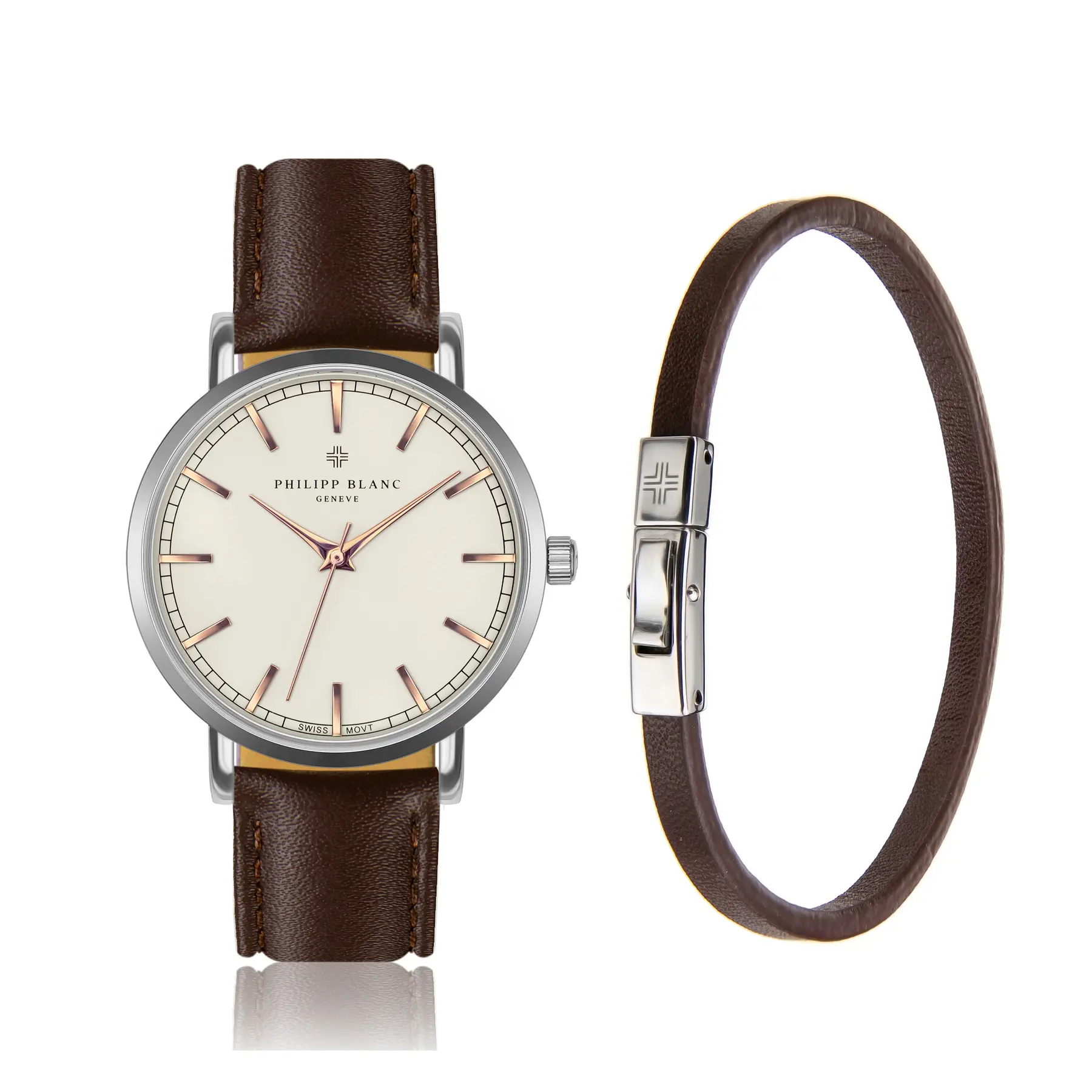 Uhr und Lederarmband Philipp Blanc Basel