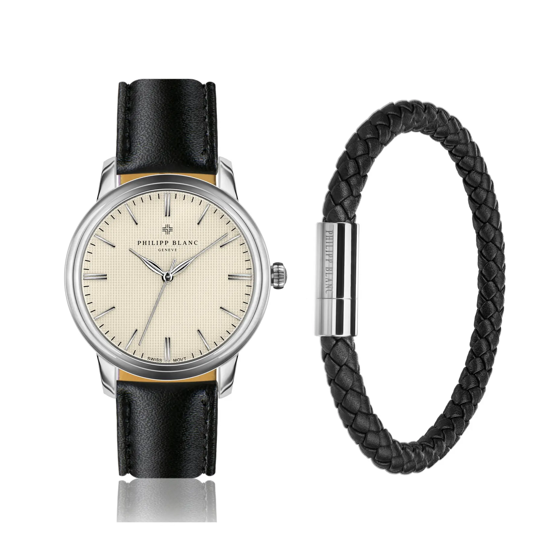 Uhr und Lederarmband Philipp Blanc Zurich