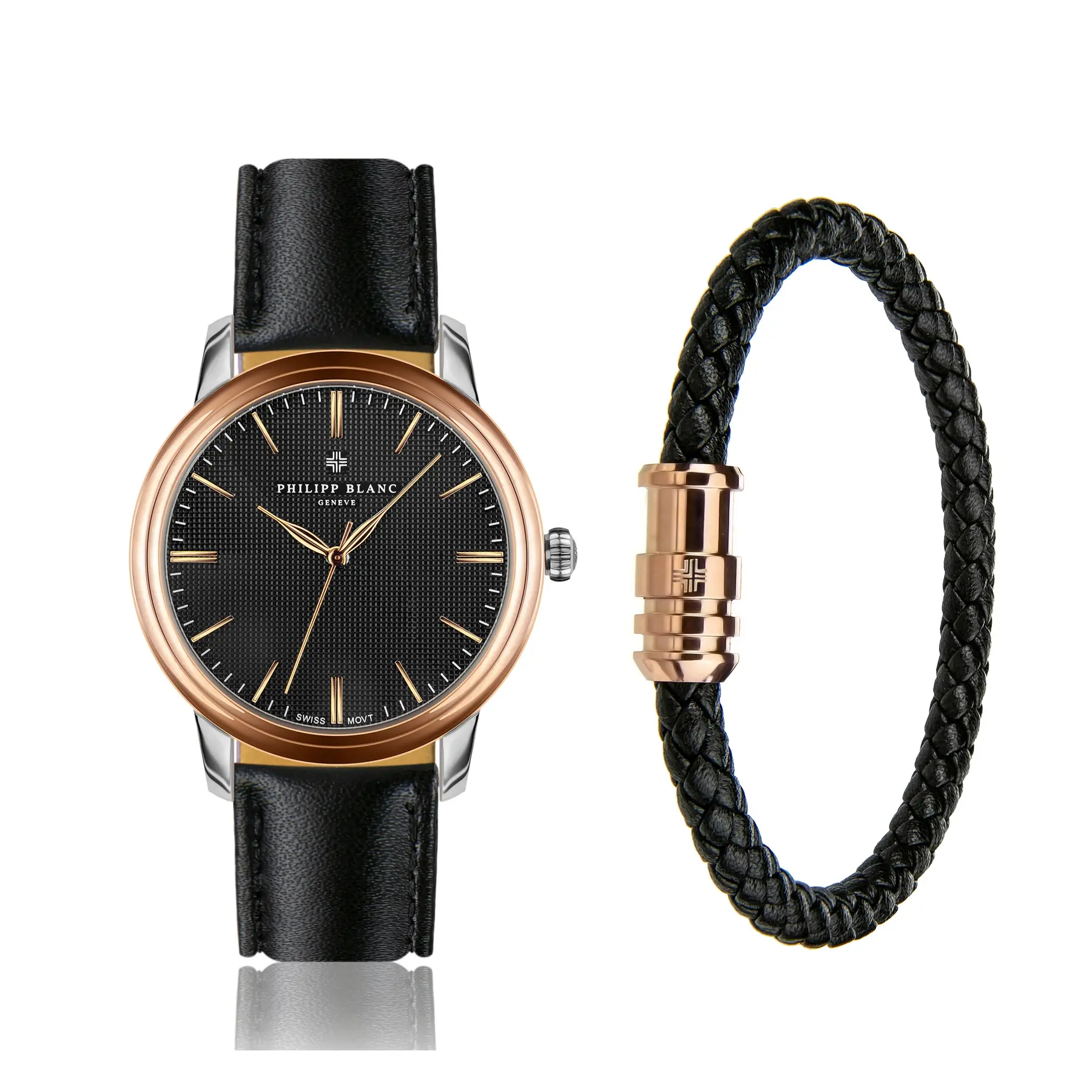 Uhr und Lederarmband Philipp Blanc Zurich