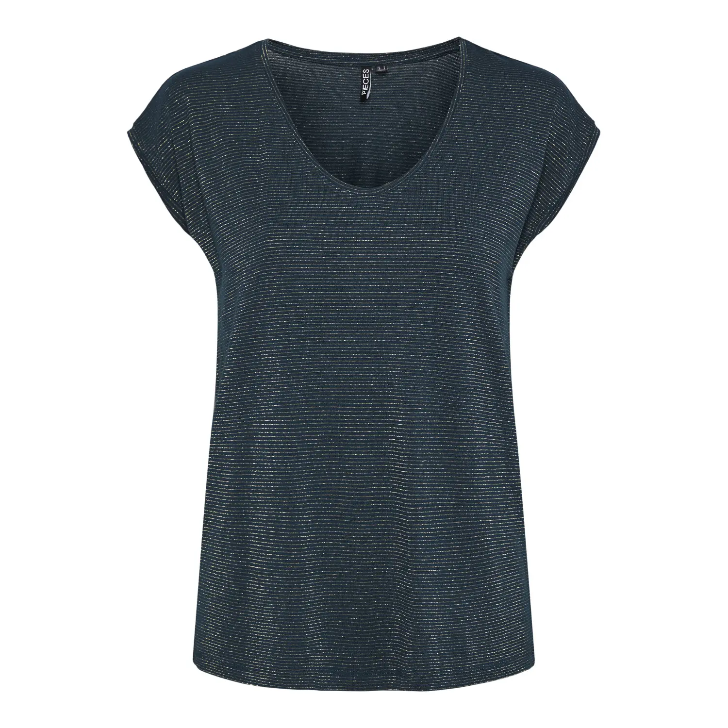 T-shirt da donna Pieces Billo Lurex