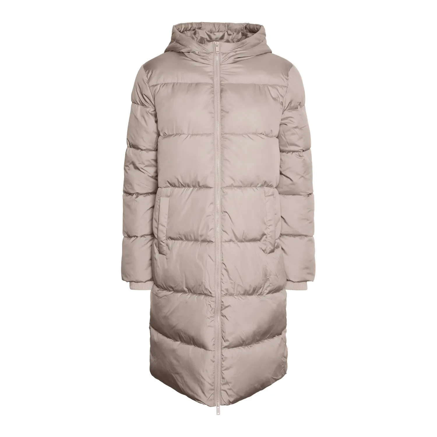 Lange Daunenjacke mit Kapuze, Damen Pieces Bee