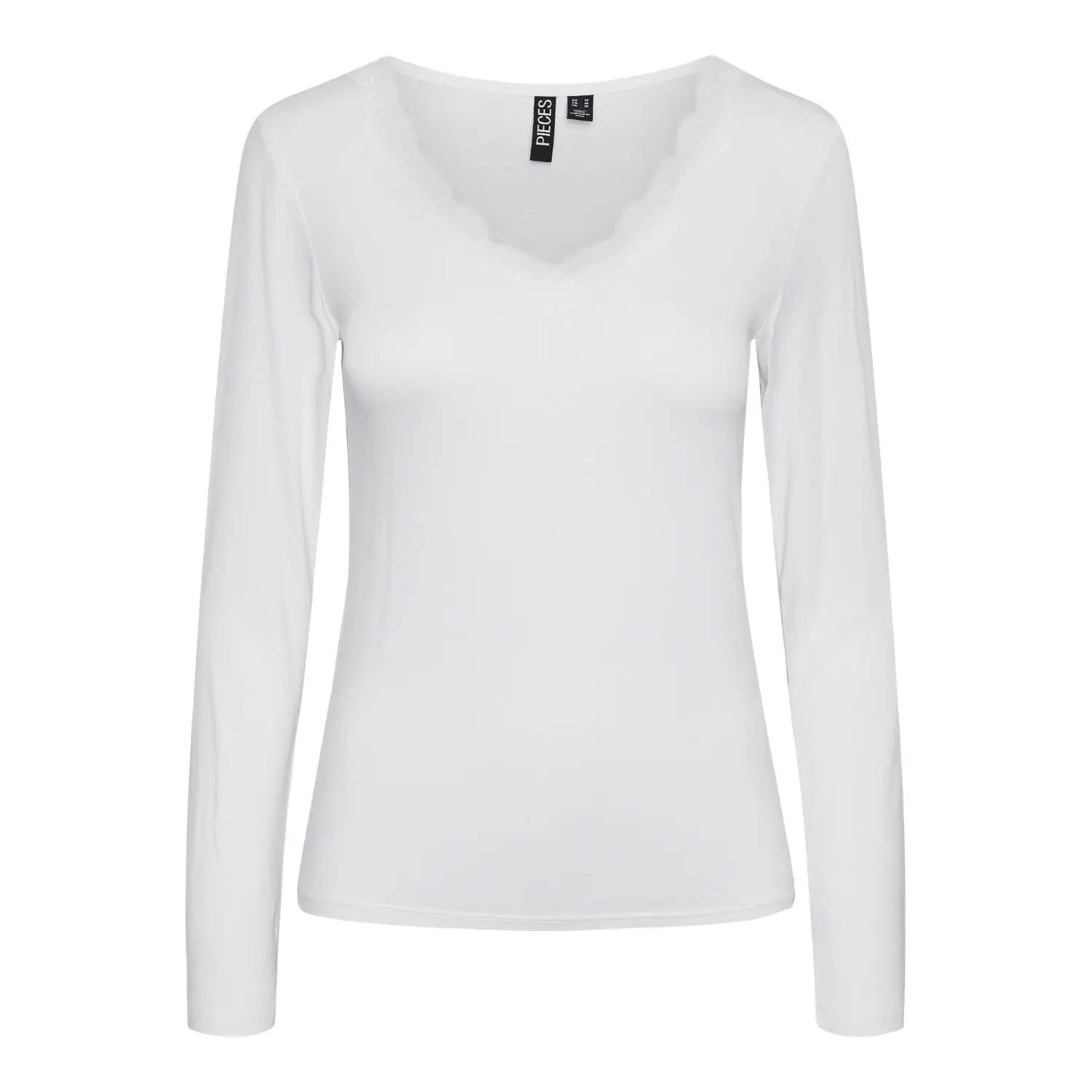 T-shirt da donna a maniche lunghe Pieces Barbera